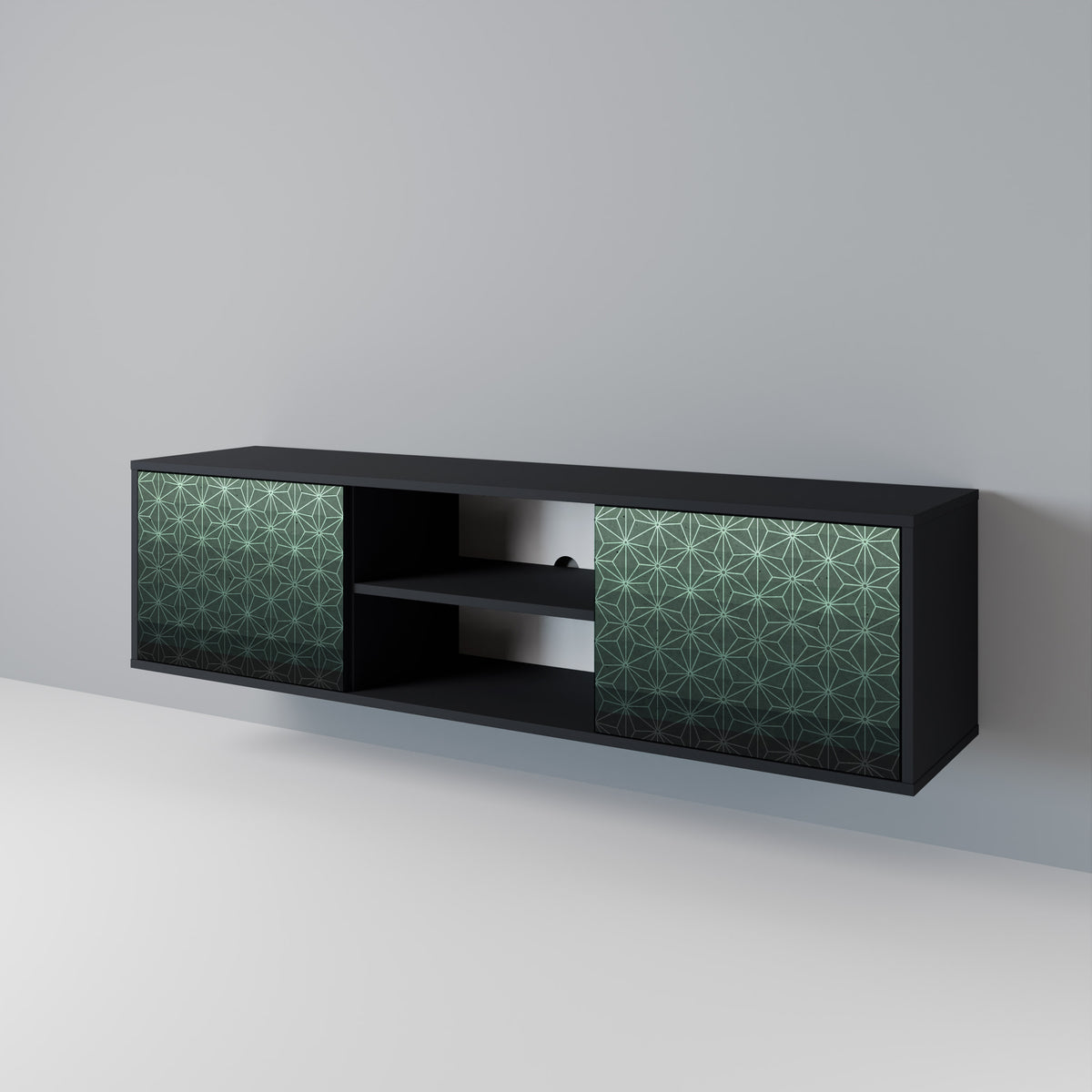 ORNAMENTAL GLIMMER Mueble de TV de 2 Puertas