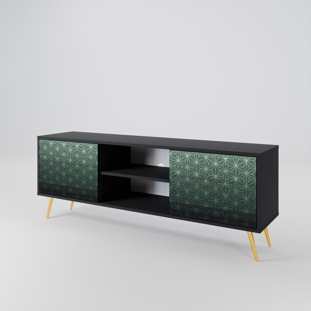 ORNAMENTAL GLIMMER Mueble de TV de 2 Puertas