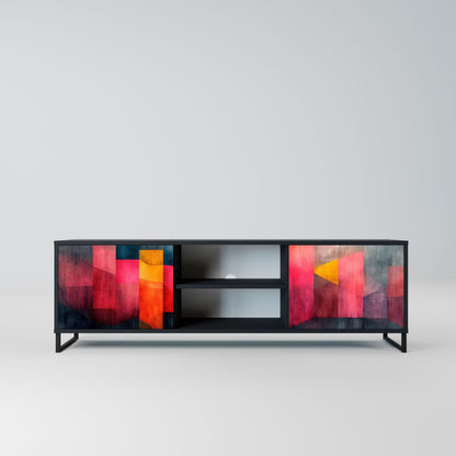 COLORFUL SOUNDS 2-Door TV Stand in Black Finish