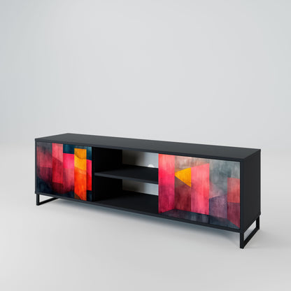 COLORFUL SOUNDS 2-Door TV Stand in Black Finish