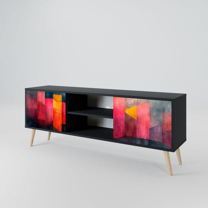 COLORFUL SOUNDS 2-Door TV Stand in Black Finish