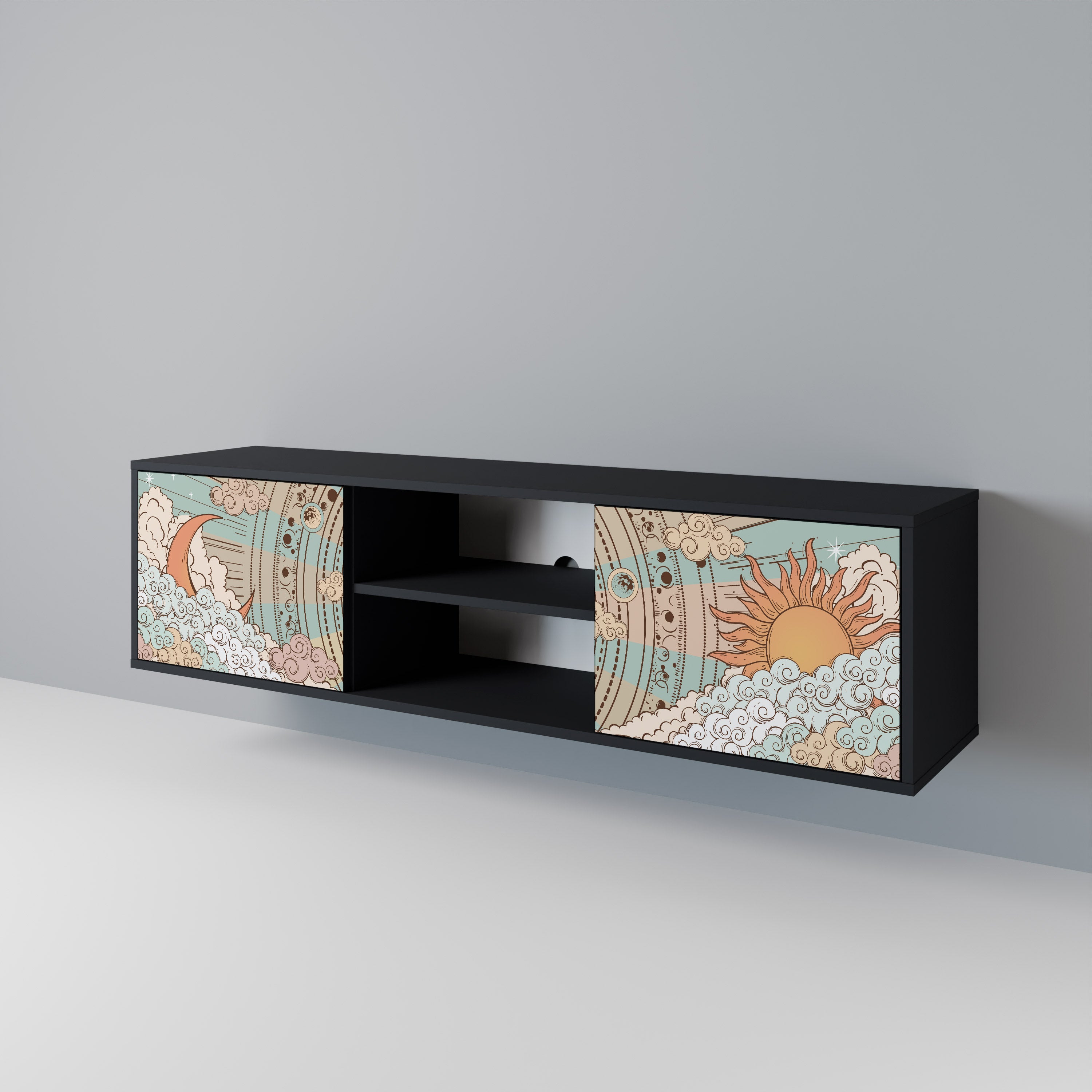 MYSTICAL STRUCTURE Móvel de TV de 2 Portas