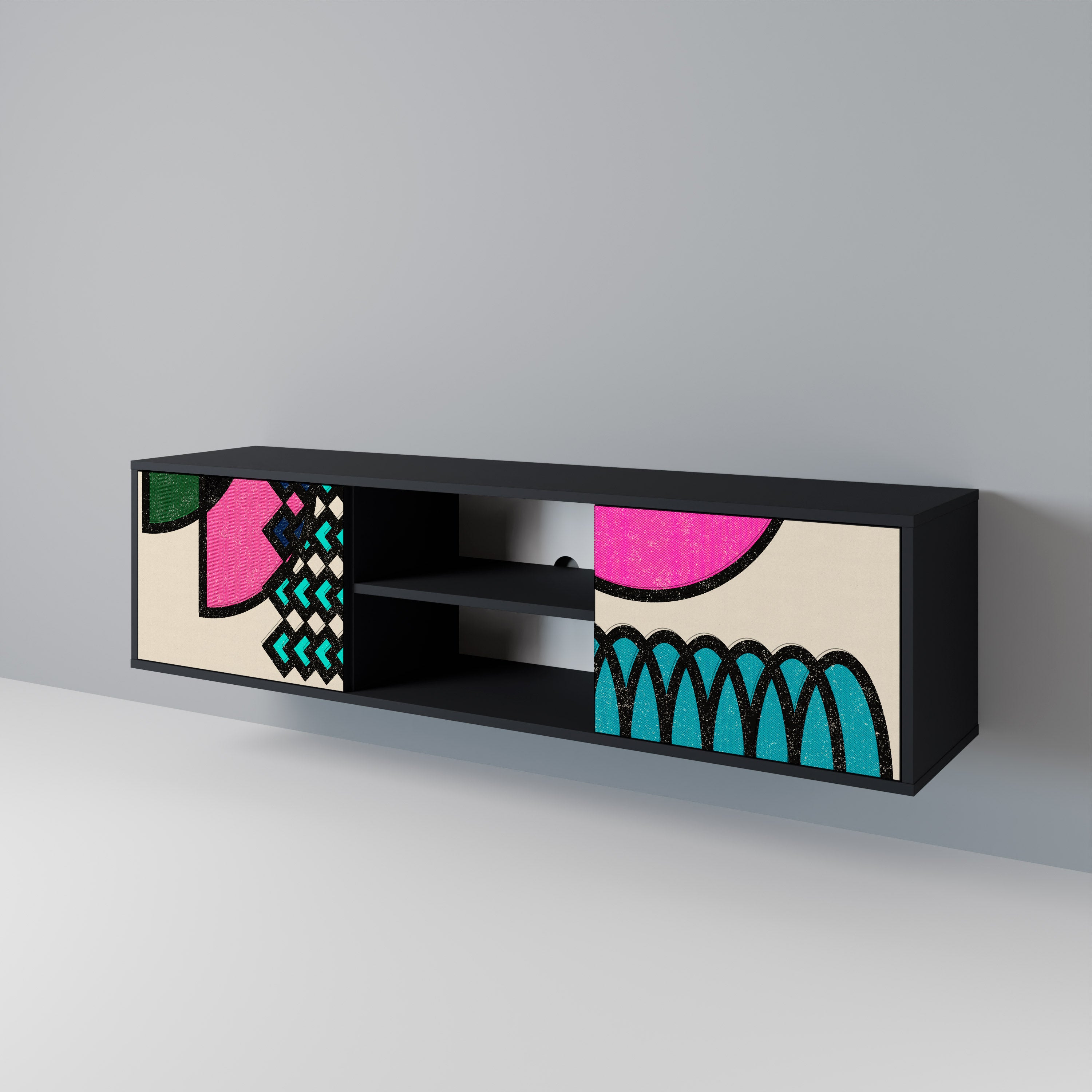 GEOMETRIC RHAPSODY Móvel de TV de 2 Portas