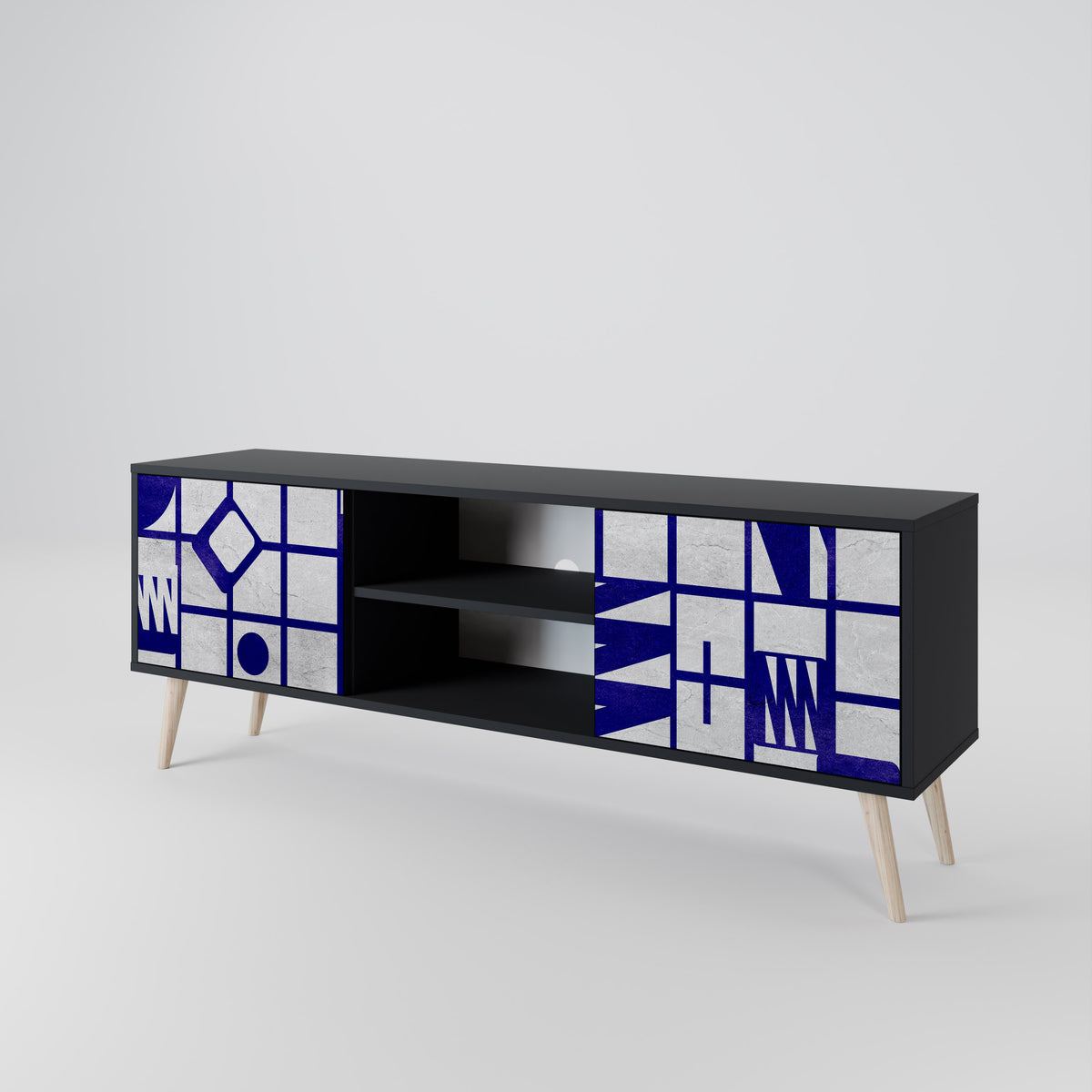 THE RIGHT PLACES Mueble de TV de 2 Puertas