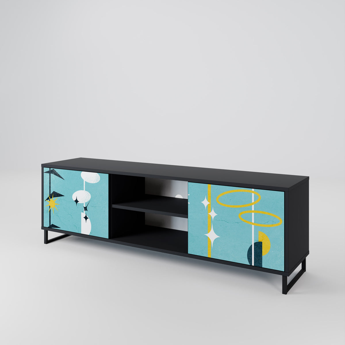 PATHS TO HAPPINESS Mueble de TV de 2 Puertas
