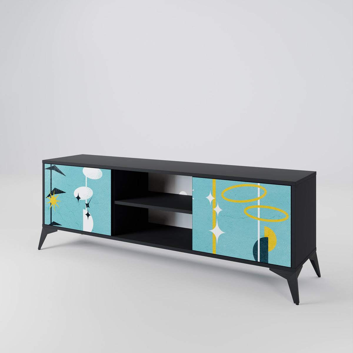 PATHS TO HAPPINESS Mueble de TV de 2 Puertas