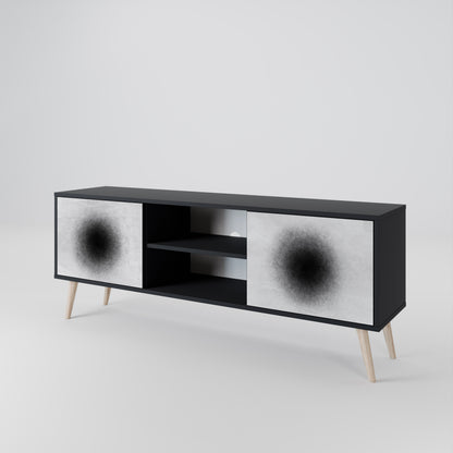 BLACK HOLE Dvoudveřový TV stolek