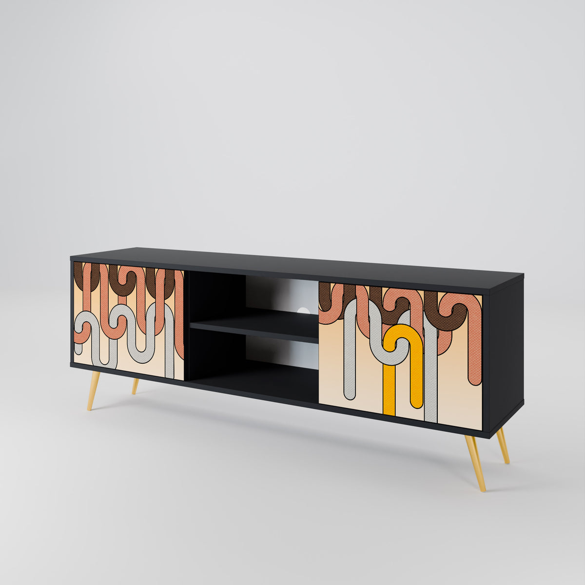 COLORFUL STRINGS Mueble de TV de 2 Puertas
