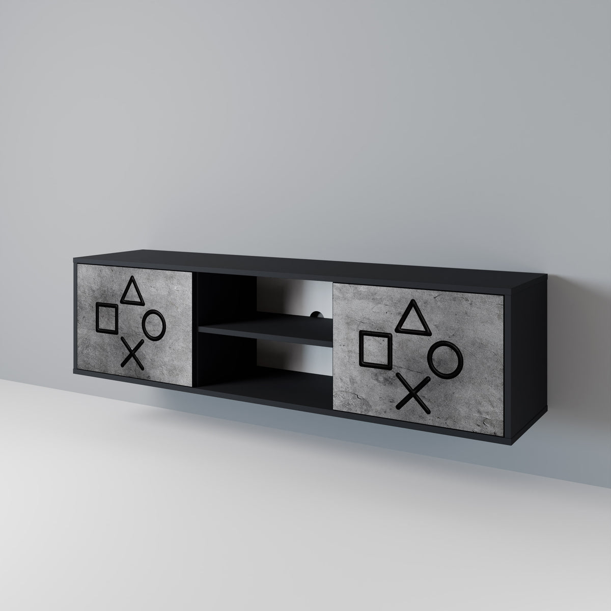 GAMER CHOICE Mueble de TV de 2 Puertas