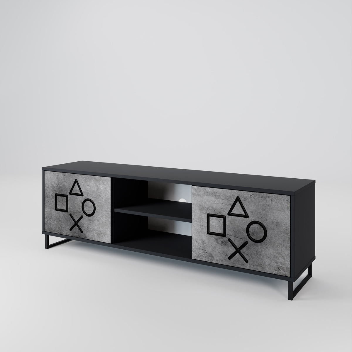 GAMER CHOICE Mueble de TV de 2 Puertas