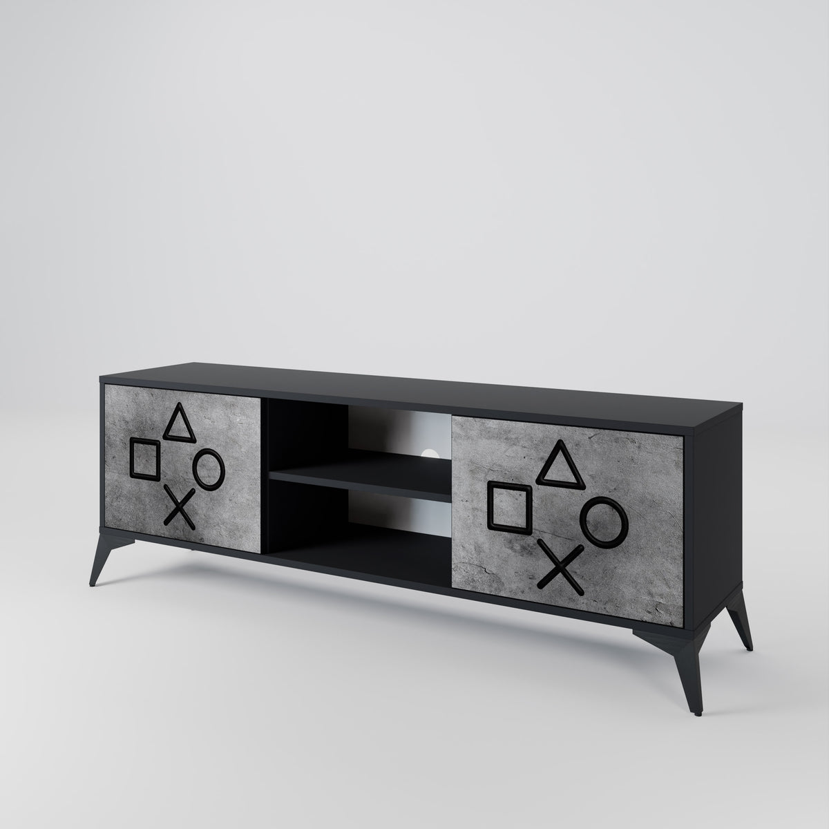 GAMER CHOICE Mueble de TV de 2 Puertas