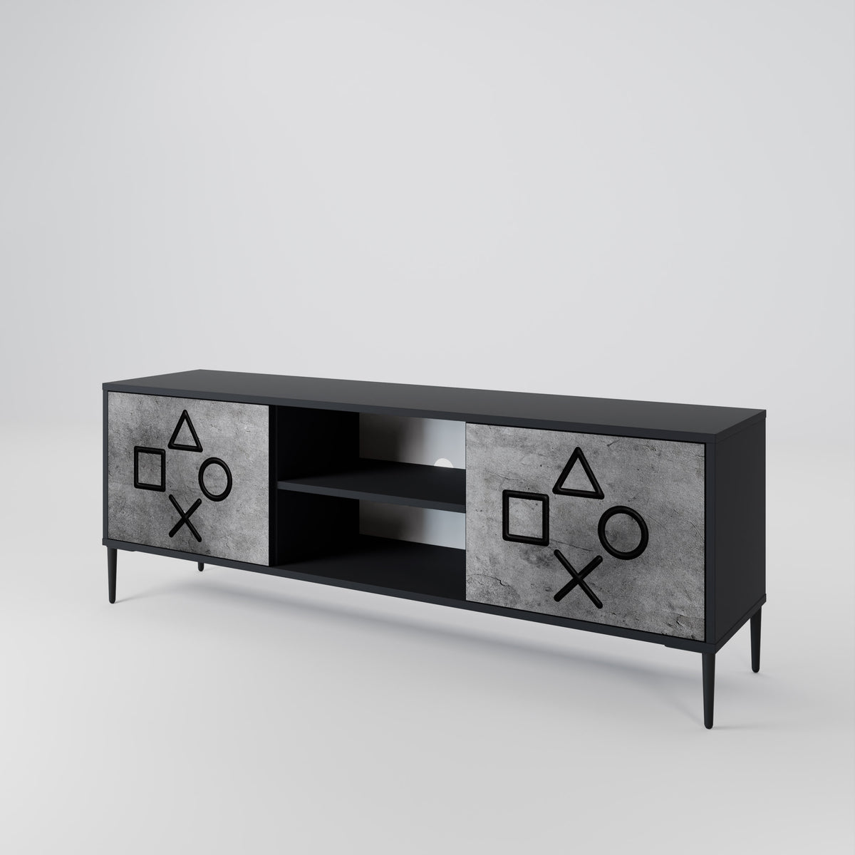 GAMER CHOICE Mueble de TV de 2 Puertas