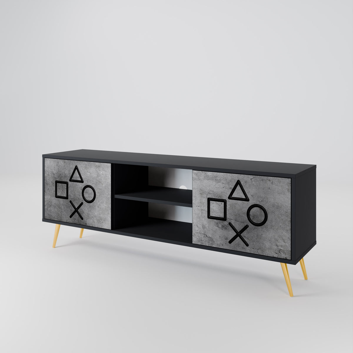 GAMER CHOICE Mueble de TV de 2 Puertas