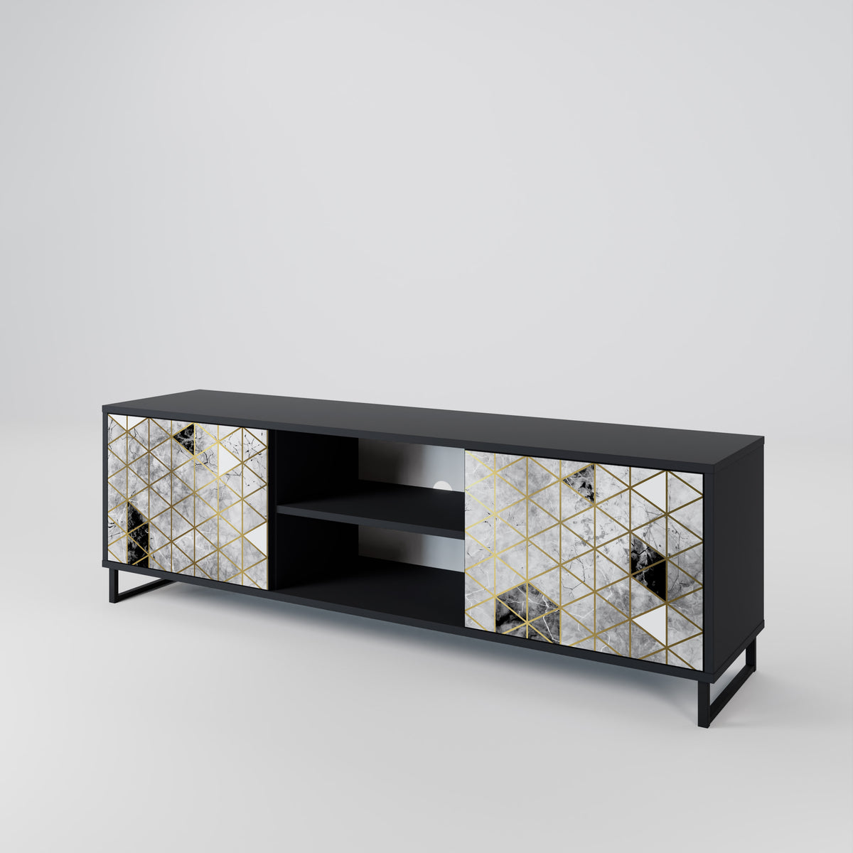 ASHEN ARIA Mueble de TV de 2 Puertas