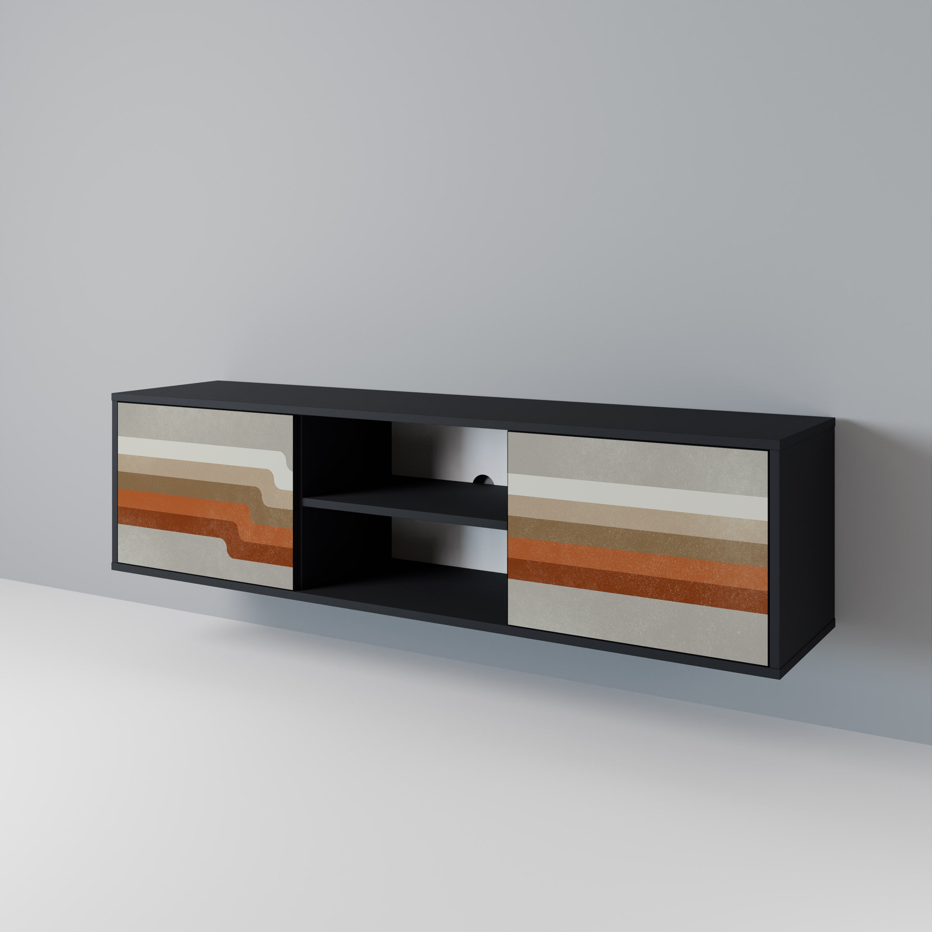 PECULIAR TRAIL Mueble de TV de 2 Puertas