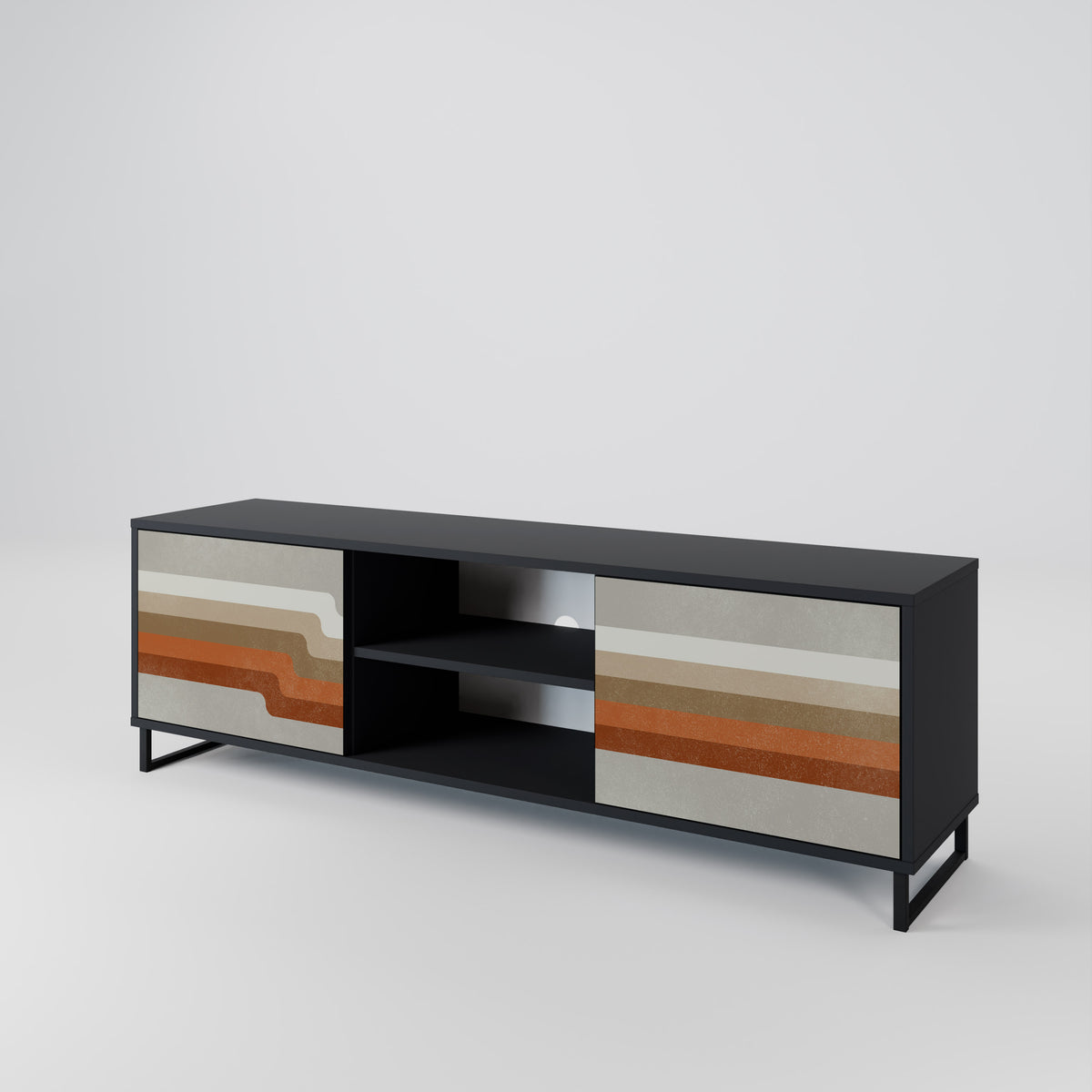 PECULIAR TRAIL Mueble de TV de 2 Puertas
