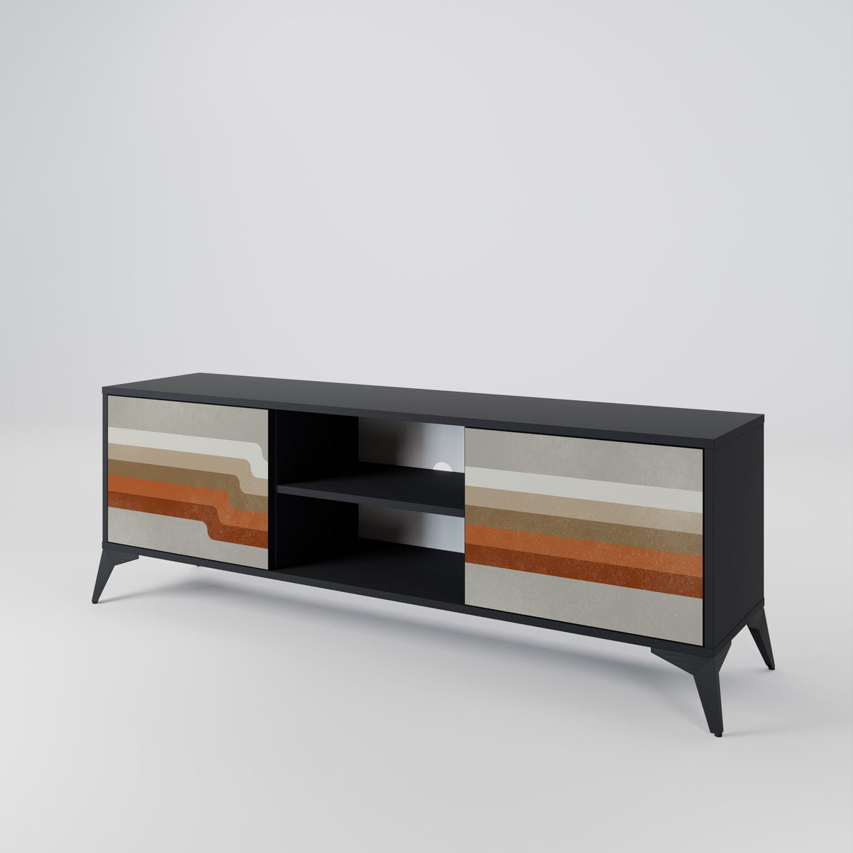 PECULIAR TRAIL Mueble de TV de 2 Puertas