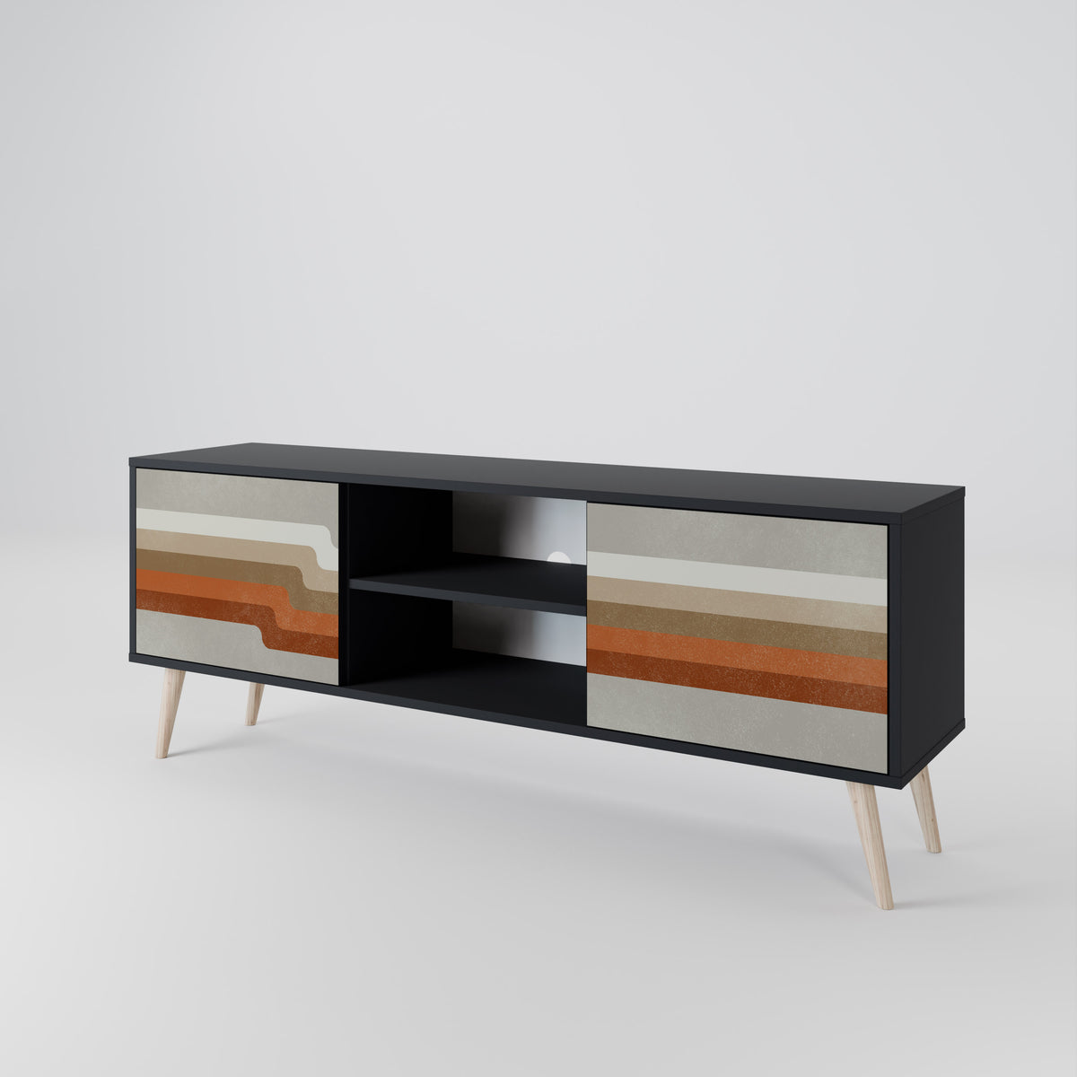 PECULIAR TRAIL Mueble de TV de 2 Puertas