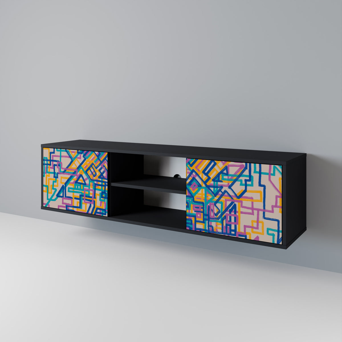 MEMORIES MAP Mueble de TV de 2 Puertas