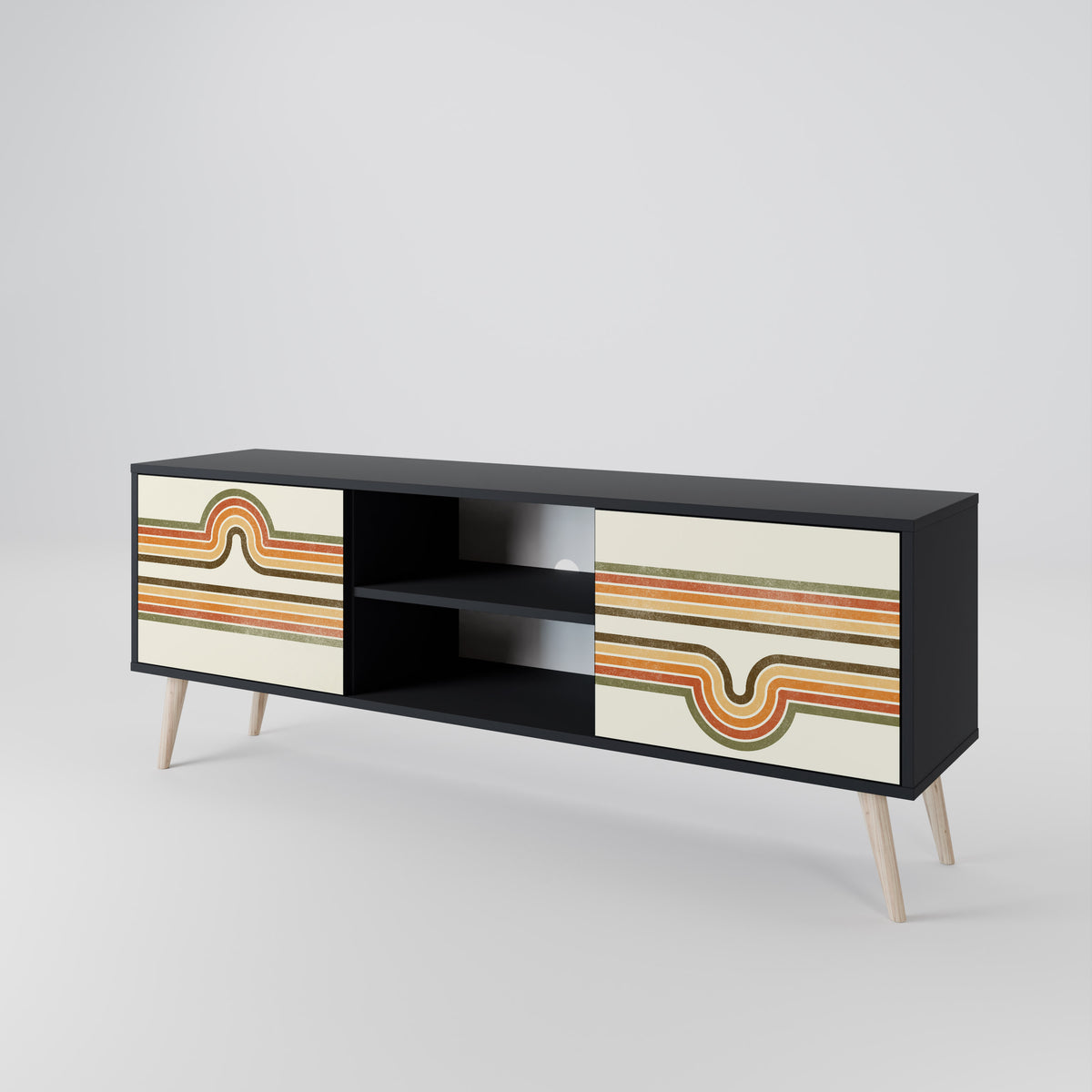 EXCEPTIONAL STREAM Mueble de TV de 2 Puertas