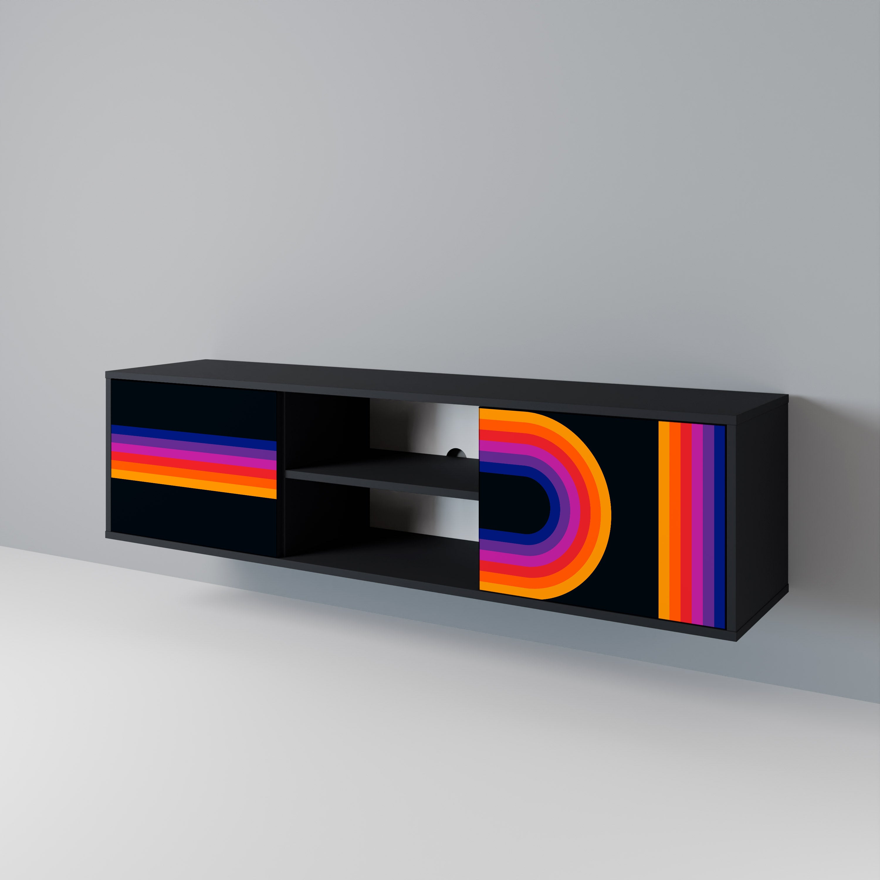 BLINDED BY THE LIGHTS 2-Door TV Cabinet