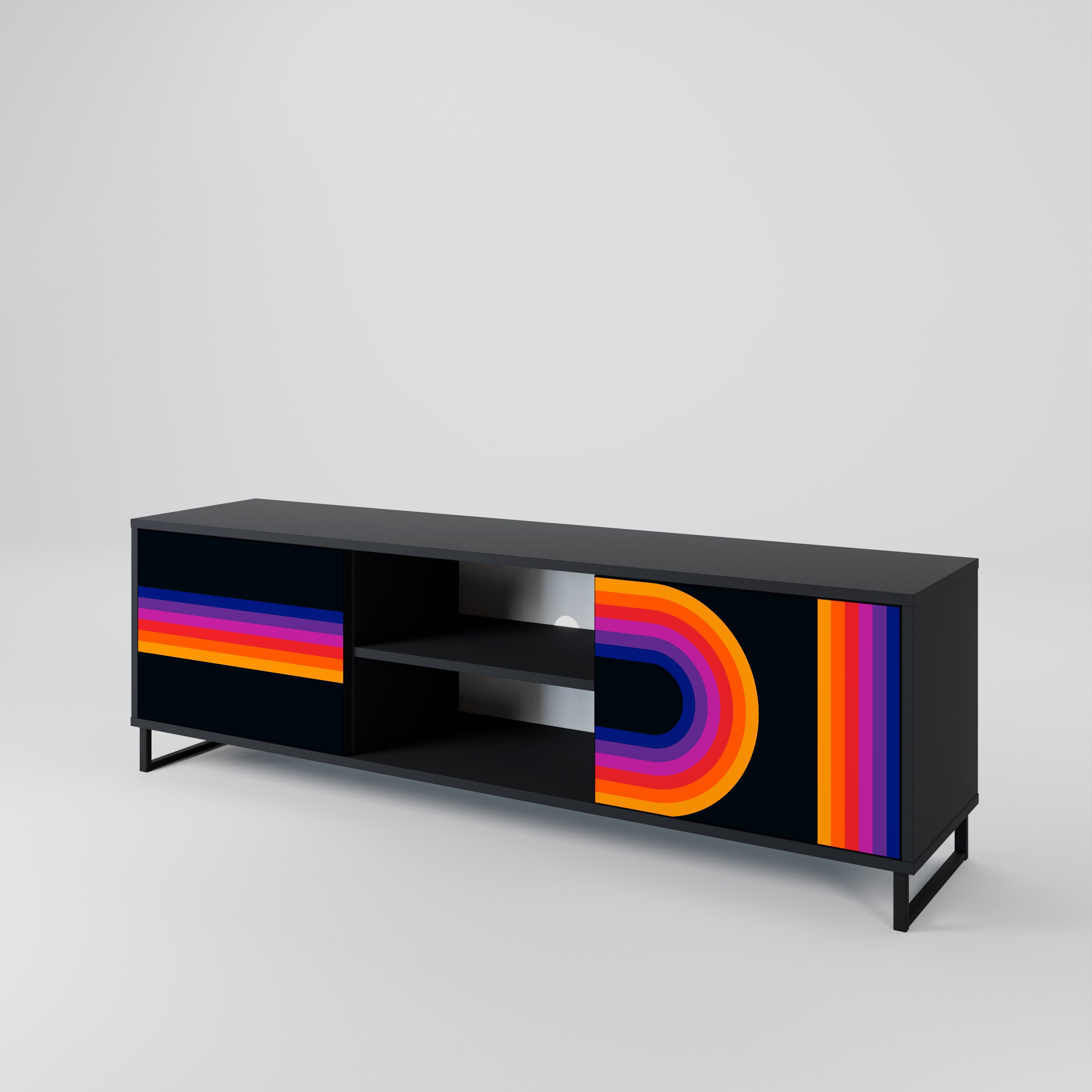 BLINDED BY THE LIGHTS 2-Door TV Cabinet