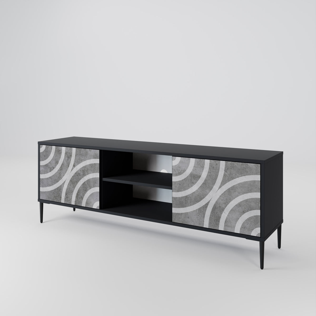 CIRCLE CONCRETE Mueble de TV de 2 Puertas