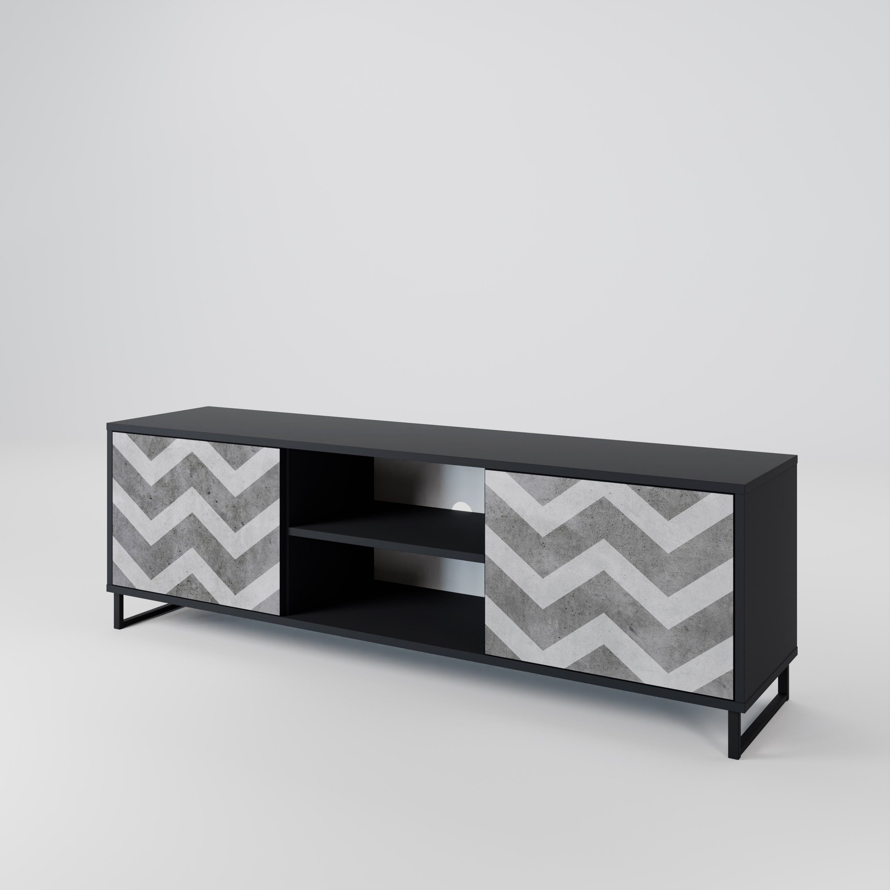 TOUGH ZIG ZAG 2-Door TV Cabinet