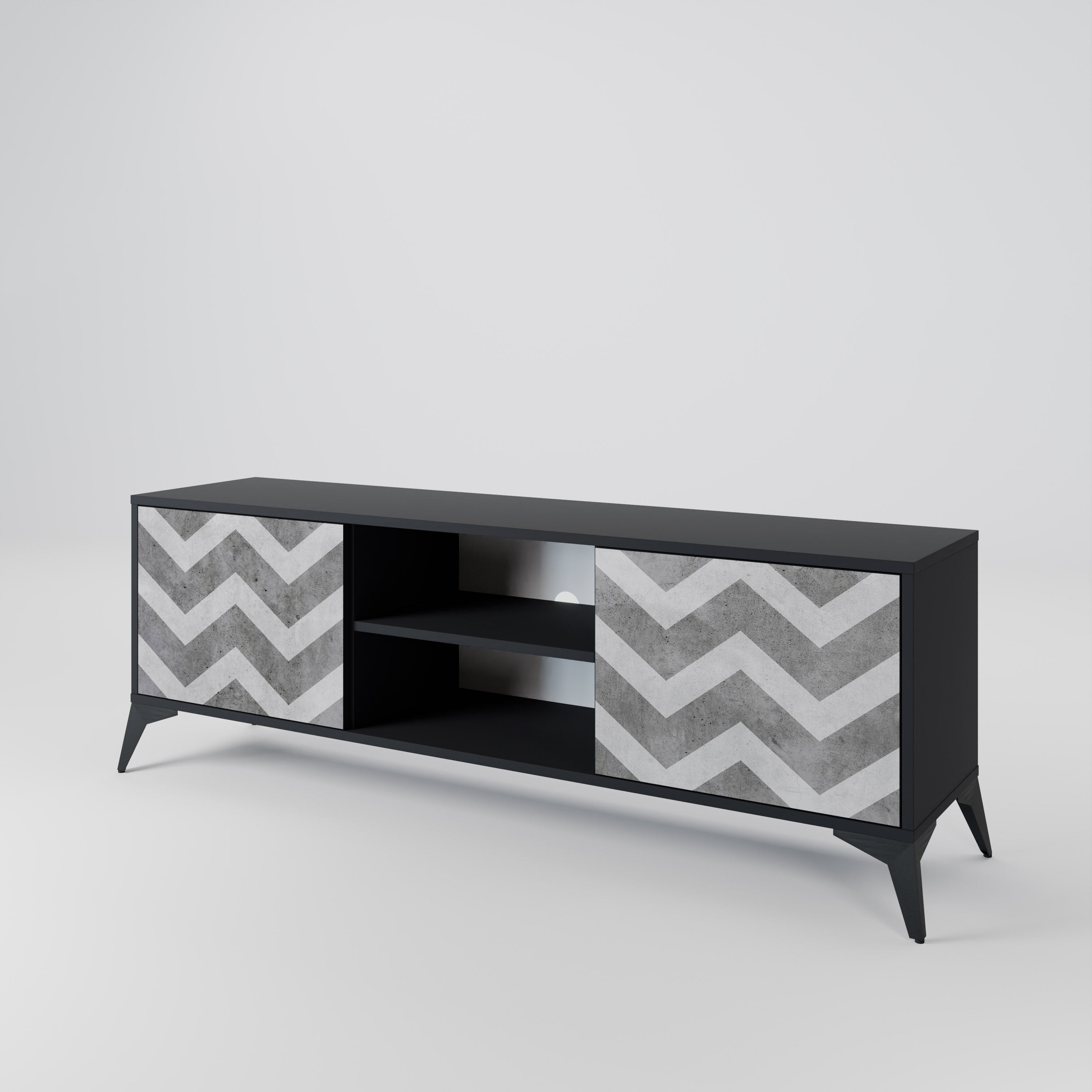 TOUGH ZIG ZAG 2-Door TV Cabinet
