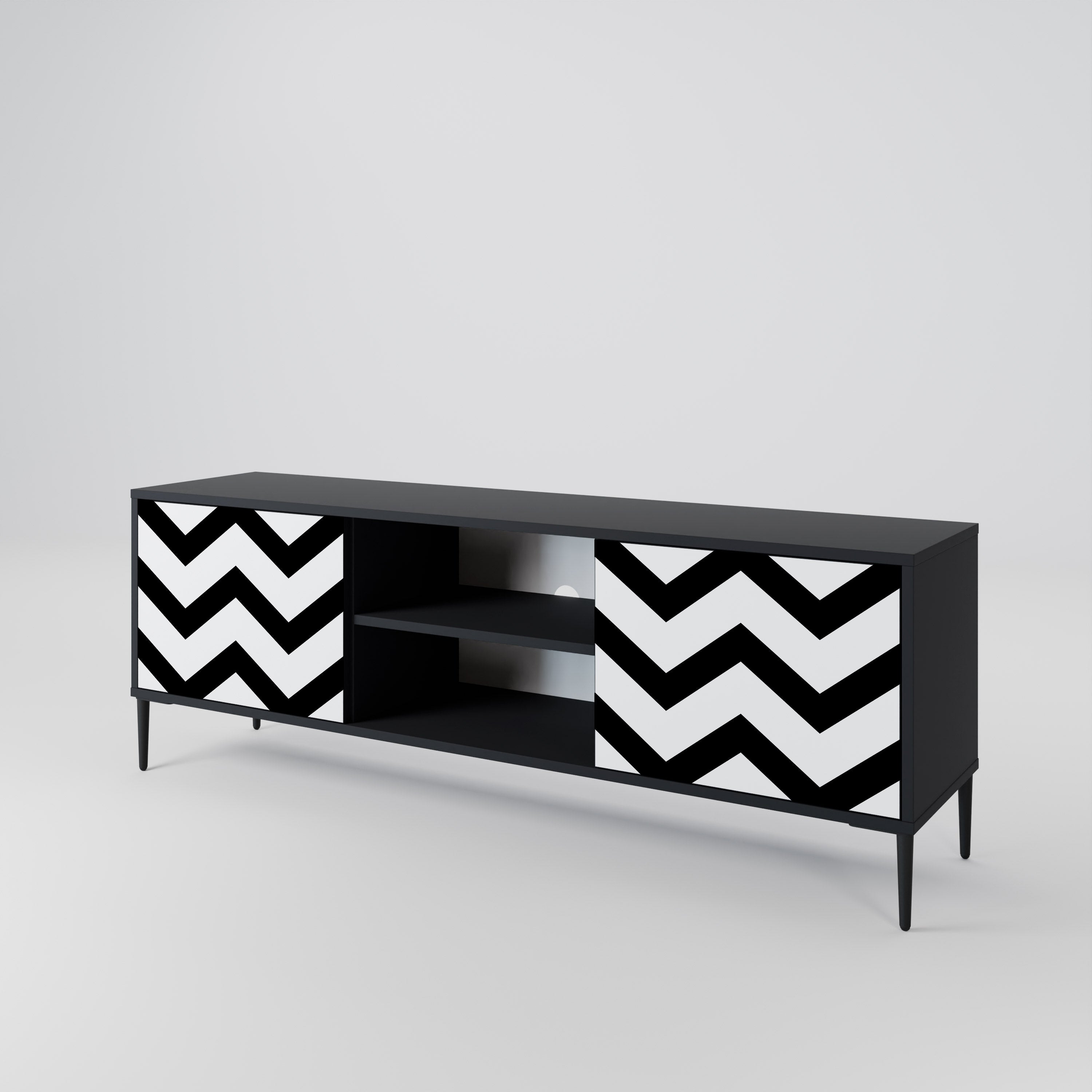 CLASSIC ZIG ZAG 2-Door TV Cabinet