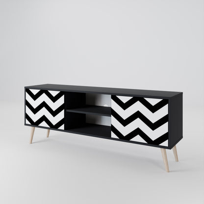 CLASSIC ZIG ZAG Móvel de TV de 2 Portas