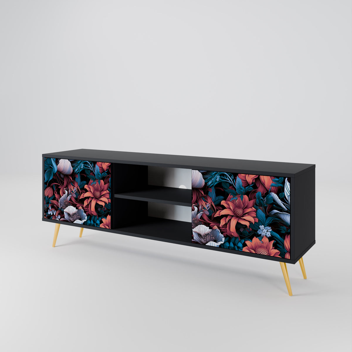 ETHEREAL BLOSSOMS Mueble de TV de 2 Puertas