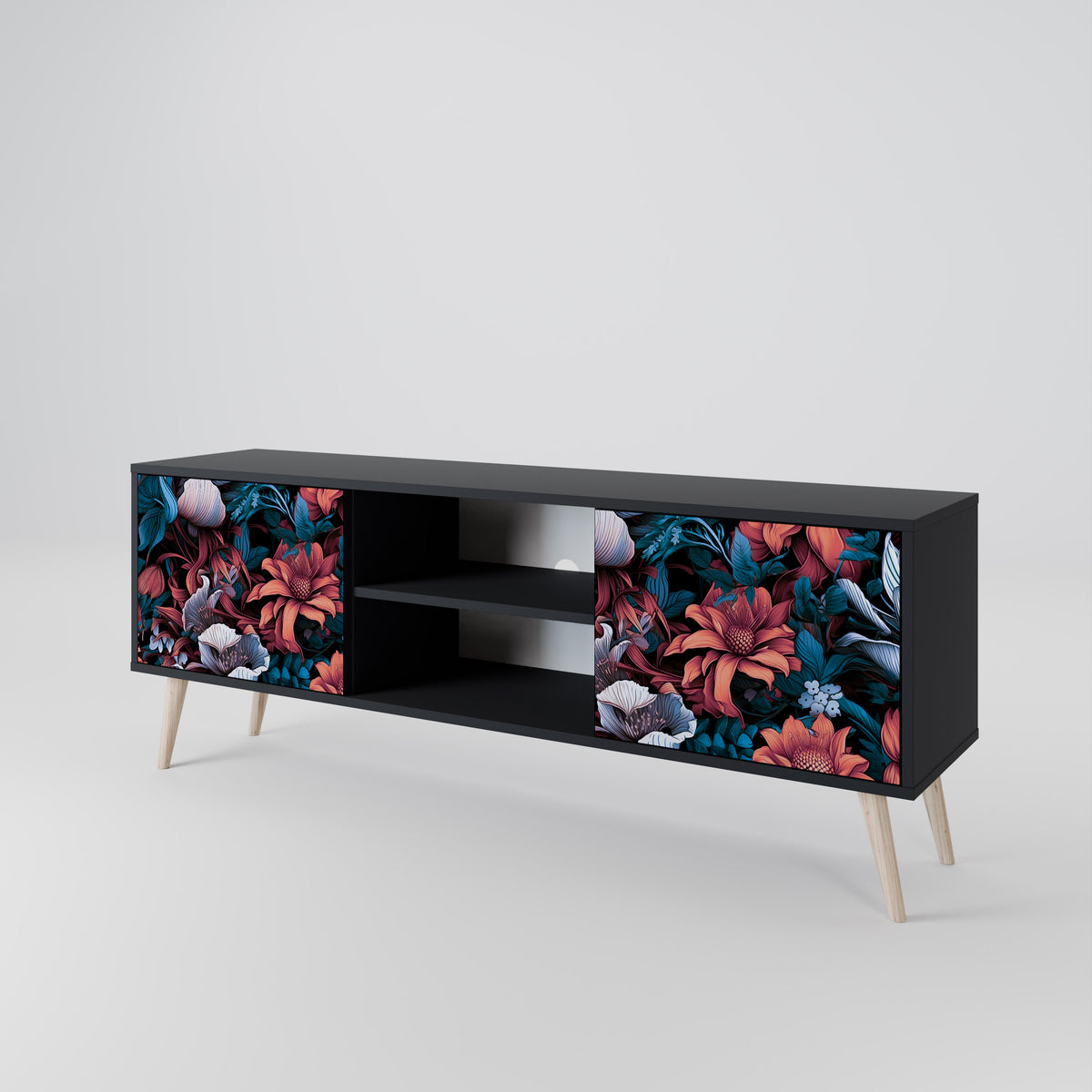 ETHEREAL BLOSSOMS Mueble de TV de 2 Puertas