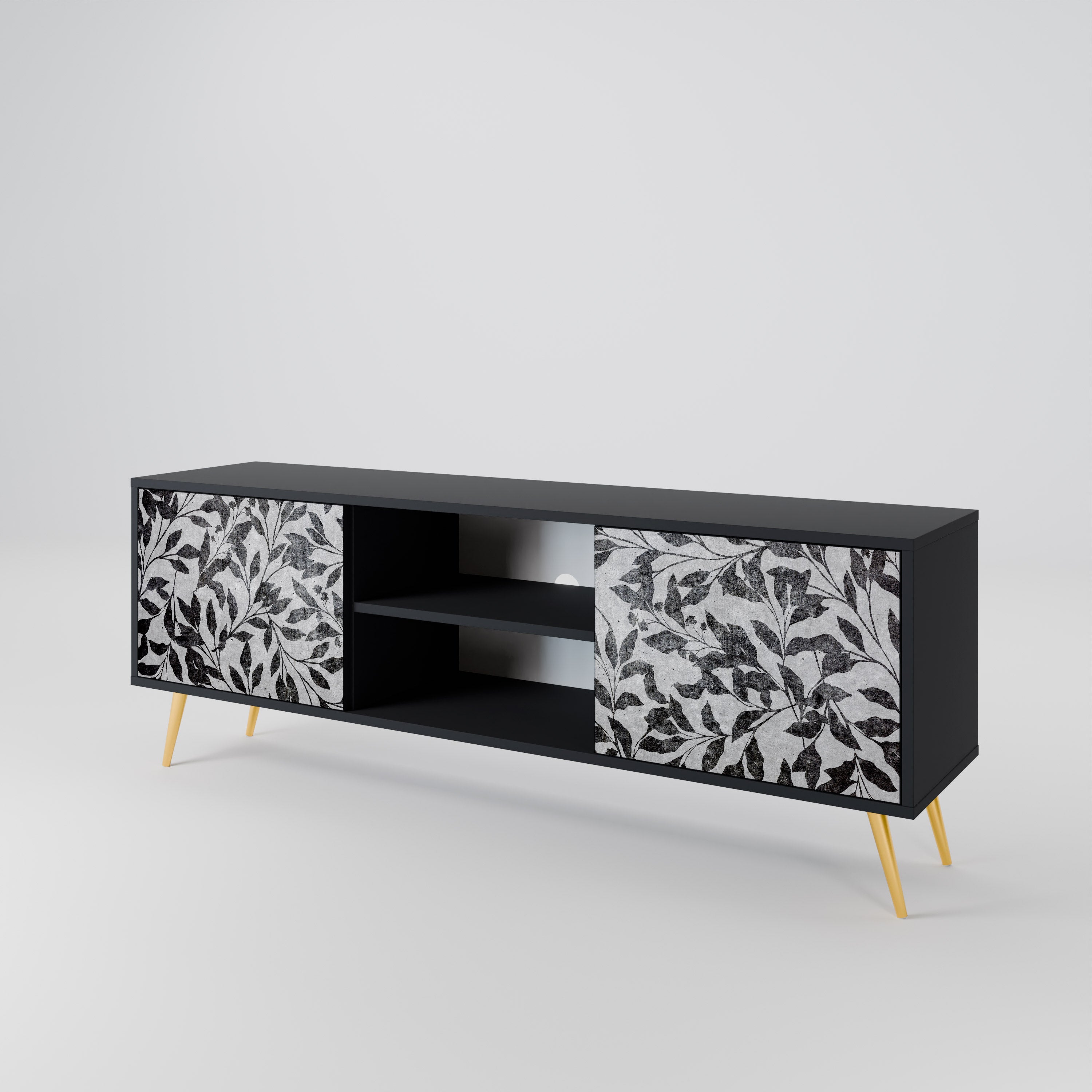 CHARCOAL SPROUT 2-Door TV Cabinet