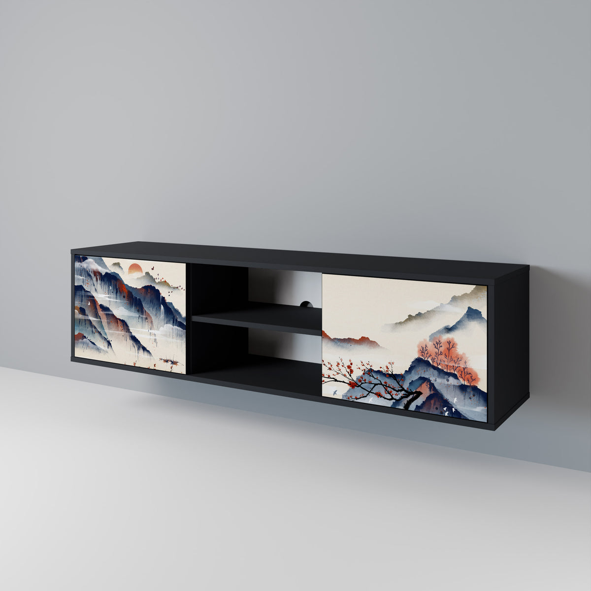 JAPANESE LANDSCAPE Έπιπλο τηλεόρασης 2-θυρών