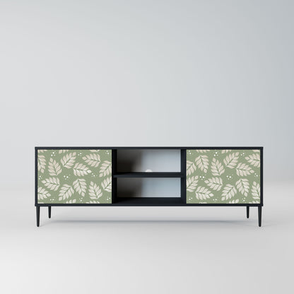 LEAVES ON GREEN 2-Door TV Stand in Black Finish