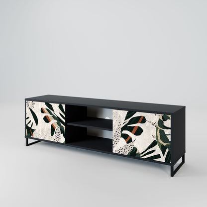 VERDURE FORMATION 2-Door TV Stand in Black Finish