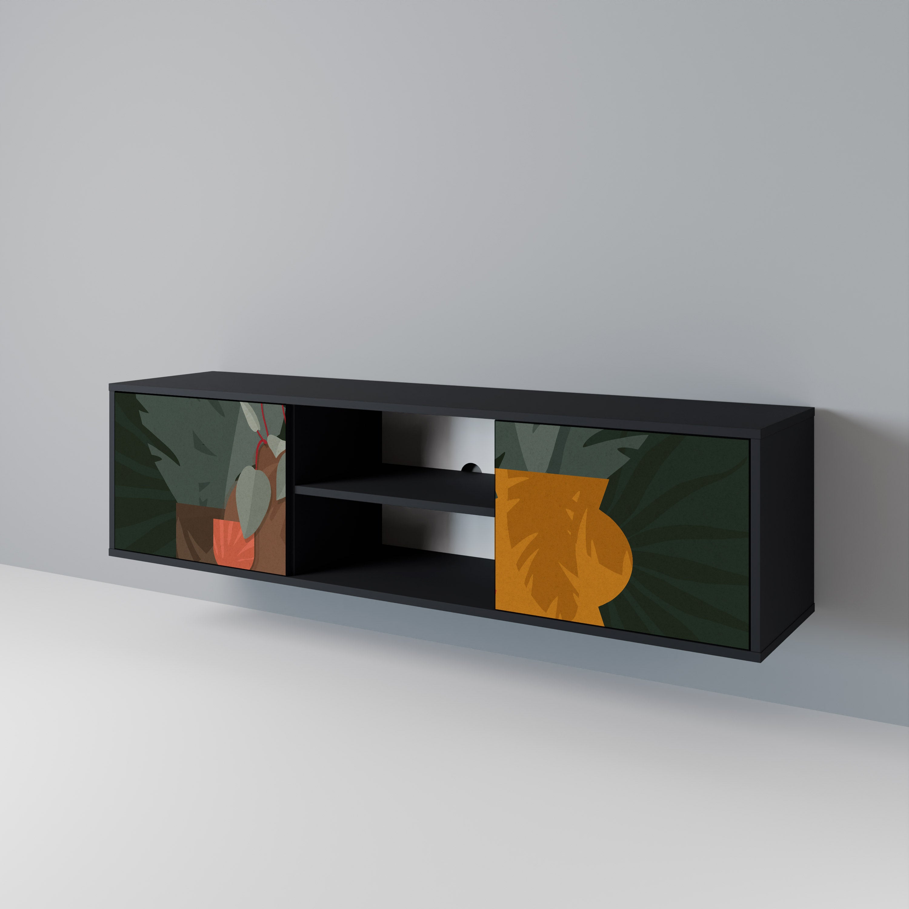 TROPICAL COMPOSITION 2-Door TV Cabinet