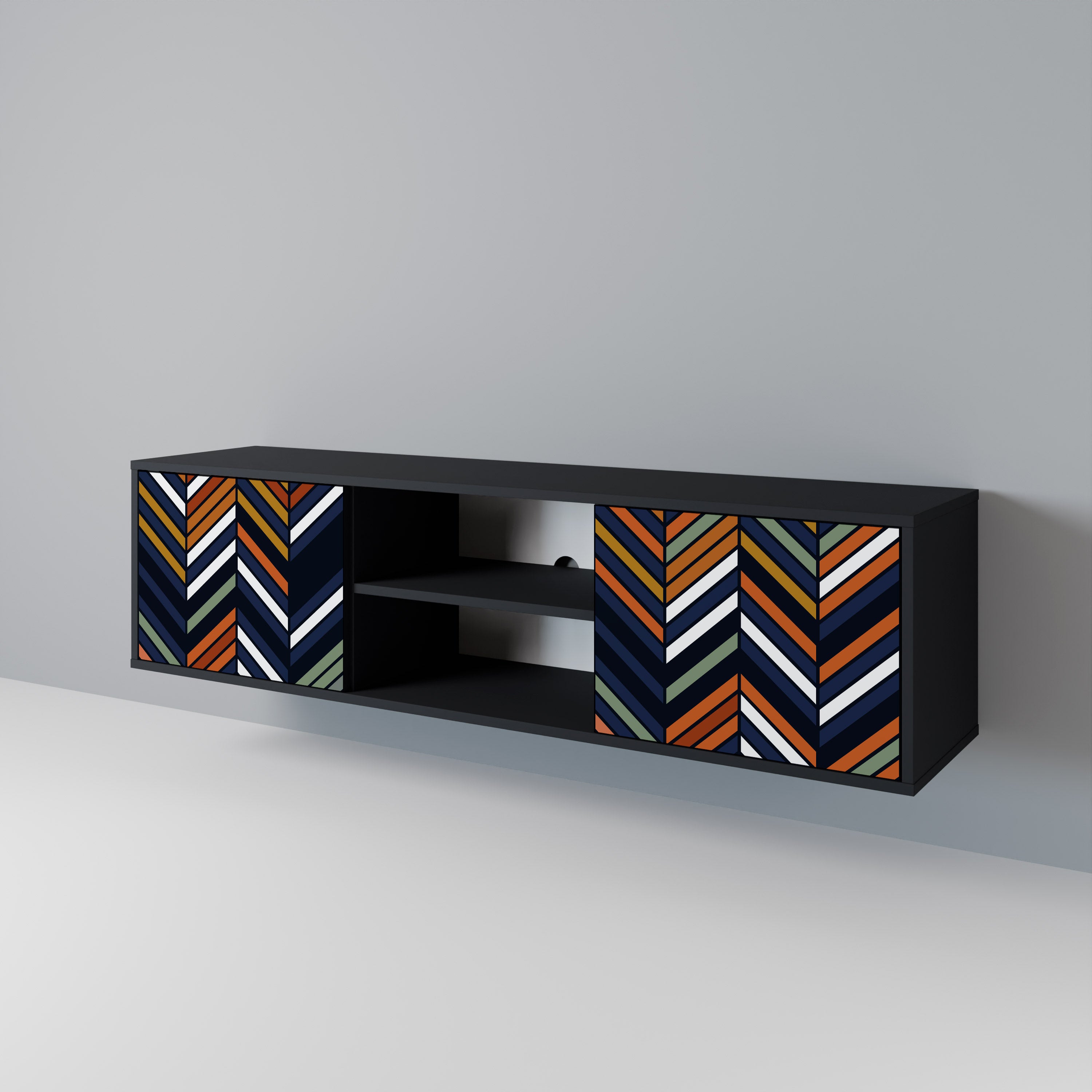VIBRANT PATCHWORK 2-Door TV Cabinet