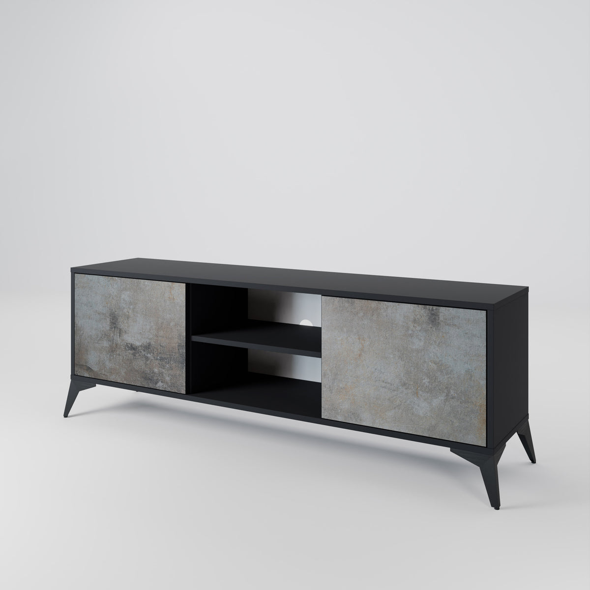 CONCRETE WALL Mueble de TV de 2 Puertas
