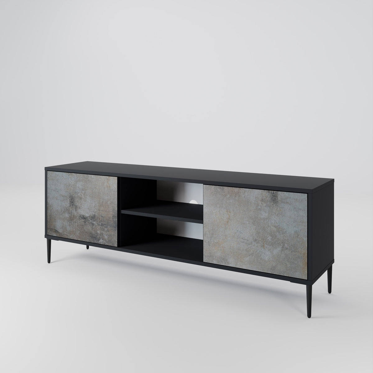 CONCRETE WALL Mueble de TV de 2 Puertas