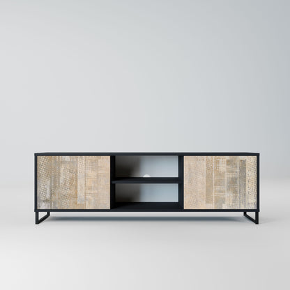 SCREEN ERROR 2-Door TV Stand in Black Finish