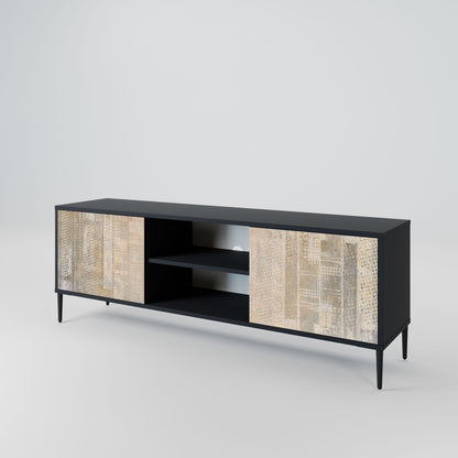 SCREEN ERROR 2-Door TV Stand in Black Finish