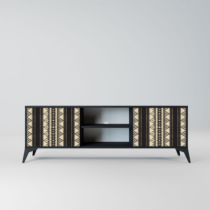 AZTEC 2-Door TV Stand in Black Finish