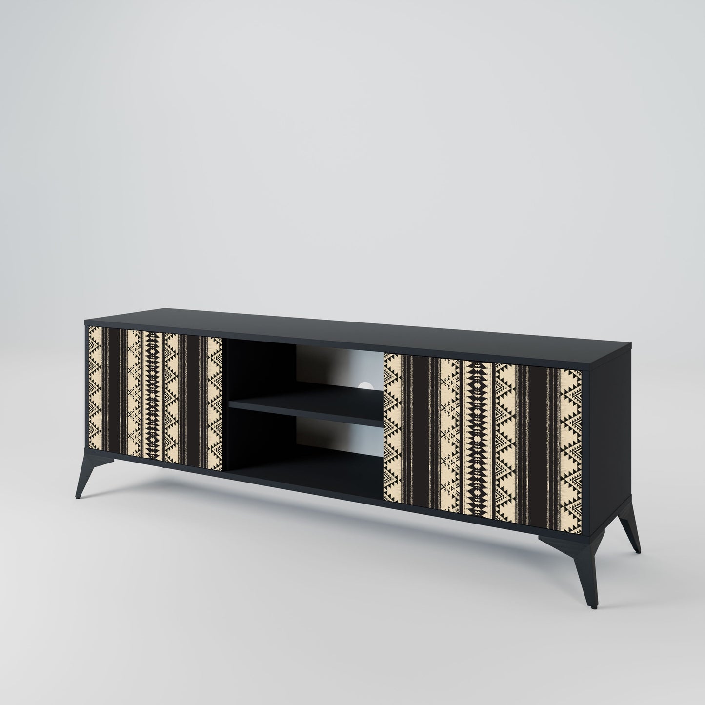 AZTEC 2-Door TV Stand in Black Finish