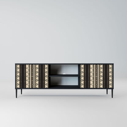 AZTEC 2-Door TV Stand in Black Finish