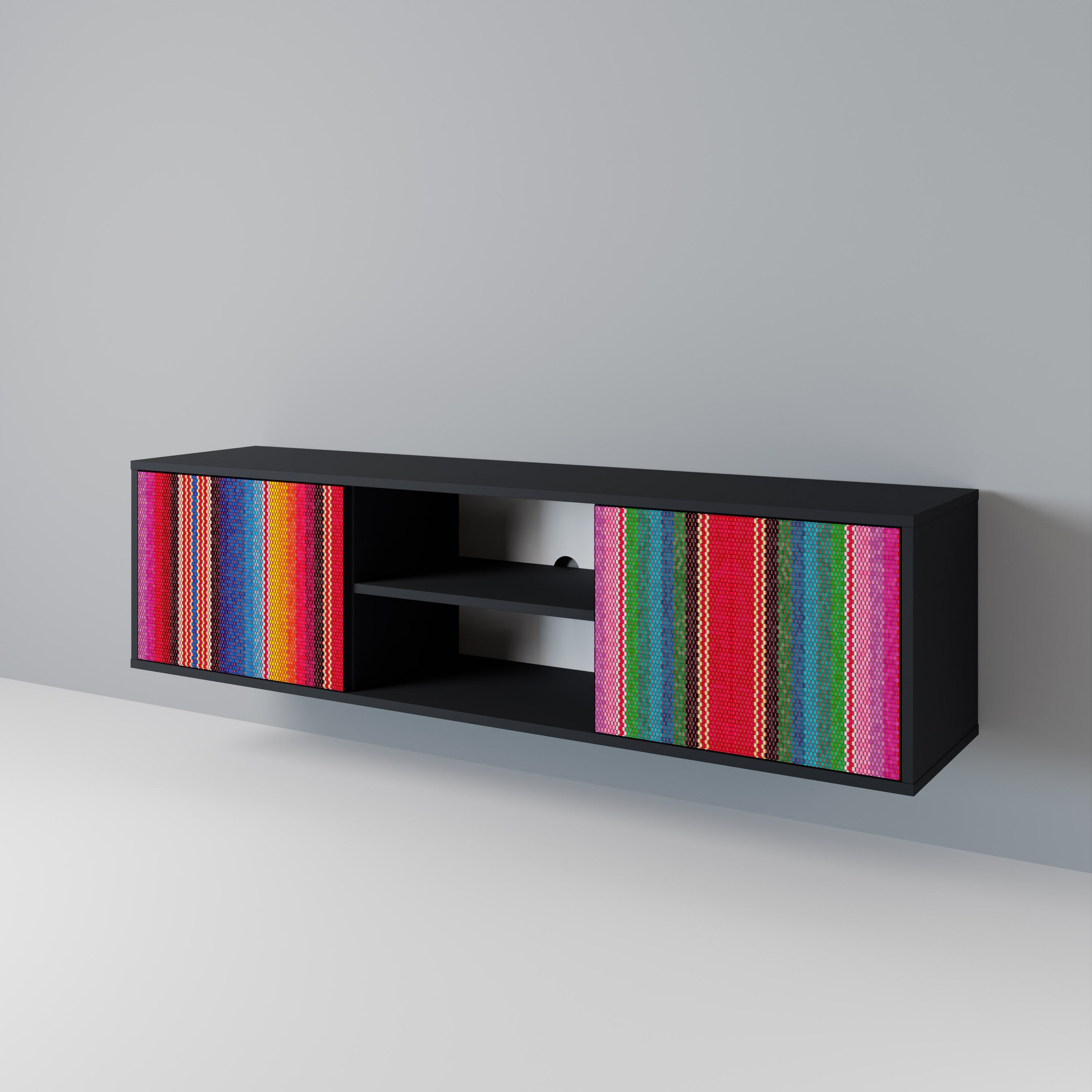 ETHNIC MEXICAN 2-Door TV Cabinet