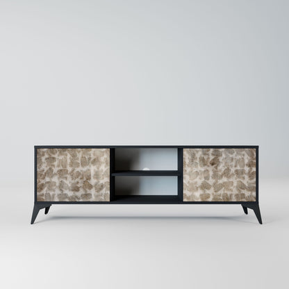 SLIGHTLY BLURRED 2-Door TV Stand in Black Finish