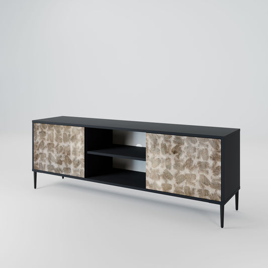 SLIGHTLY BLURRED 2-Door TV Stand in Black Finish