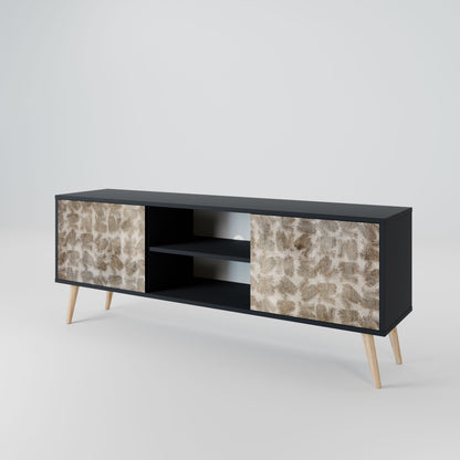 SLIGHTLY BLURRED 2-Door TV Stand in Black Finish